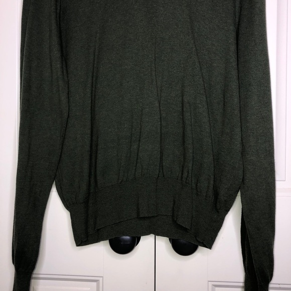 Polo by Ralph Lauren V Neck Lightweight Heather Green Sweater Size Large - Picture 4 of 7